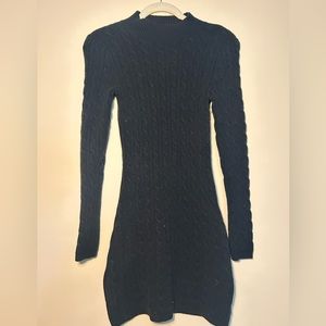 Hollister black knit body con sweater dress